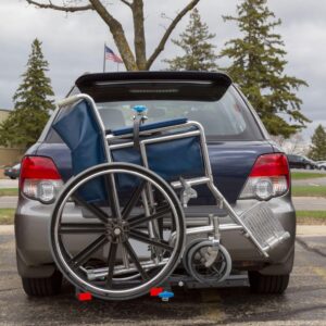 Manual Wheelchair Carrier, Tilting Platform, 100 lb