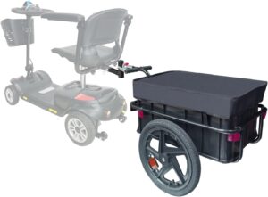 Mobility Scooter Cargo Trailer Heavy Duty with Large Tires & Cover