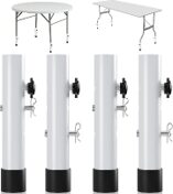 White Folding Table Leg Extender