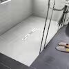 Trimslate 59.1 in. L x 47.5 in. W Alcove Shower Pan Base with Center Drain in White