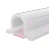 67 in. Translucent Silicone Rubber Collapsible Shower Threshold Water Dam for Curbless Accessibility