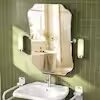ADA 20 in. W x 30 in. H Specialty Framed Tilt Wall Bathroom Vanity Mirror in Brushed Nickel, Wheelchair Accessible